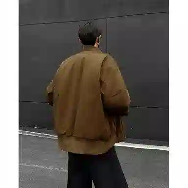 拓菲 高级感廓形飞行男秋美式潮牌复古立领棒球服百搭休闲外套夹克 男女同款