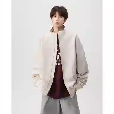 拓菲 美式高街立领行政外套男潮牌秋季宽松休闲痞帅百搭机车棒球服夹克 男女同款