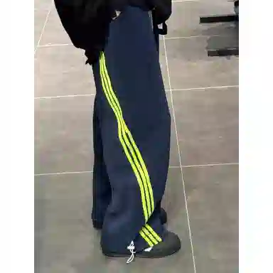 拓菲 设计感三条杠卫裤复古街头风运动宽松百搭休闲裤潮流长裤 男女同款