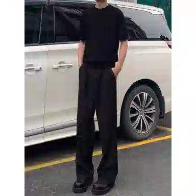 拓菲 薄款速干垂坠感裤子直筒微喇裤西装裤 男款