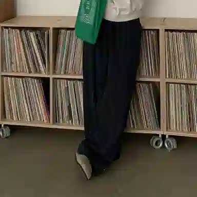 拓菲 美式复古条纹阔腿裤宽松直筒弯刀休闲裤痞帅百搭长裤 男女同款