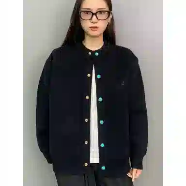 拓菲 老钱风秋季正肩高级感慵懒风开衫外套针织衫男 男女同款