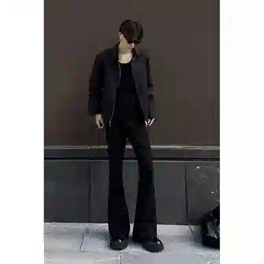 拓菲 休闲裤子夏季高级感垂感修身直筒美式冰丝西装裤 男女同款
