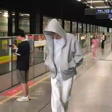 拓菲 美式高街复古纯色重磅连帽开衫 日常通勤百搭无性别穿搭卫衣 男女同款