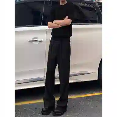拓菲 薄款速干垂坠感裤子直筒微喇裤西装裤 男款