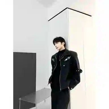 拓菲 美式短款工装纯色舒适百搭长袖夹克 男女同款