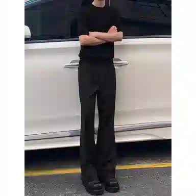拓菲 薄款速干垂坠感裤子直筒微喇裤西装裤 男款