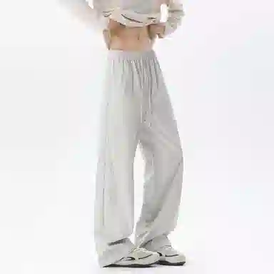 拓菲 美式街头廓形弯刀男春秋季薄款速干垂感冰丝裤宽松直筒阔腿西裤休闲裤 男女同款