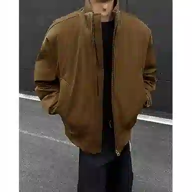 拓菲 高级感廓形飞行男秋美式潮牌复古立领棒球服百搭休闲外套夹克 男女同款