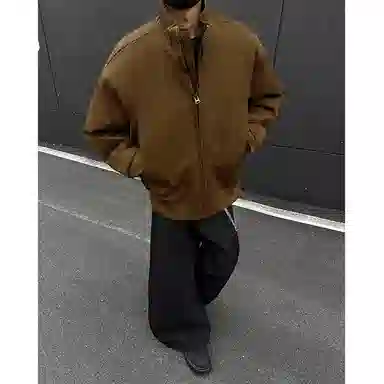 拓菲 高级感廓形飞行男秋美式潮牌复古立领棒球服百搭休闲外套夹克 男女同款