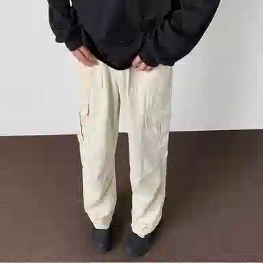 拓菲 机能伞兵工装裤子夏季阔腿裤直筒拖地休闲长裤 男女同款