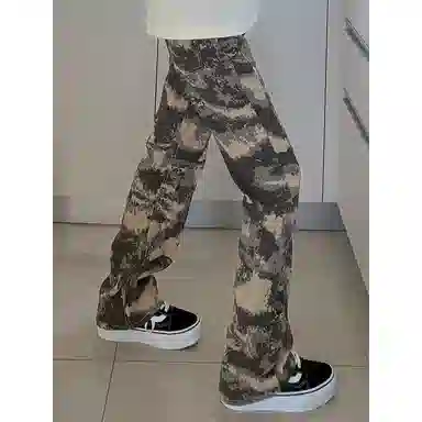 拓菲 美式高街设计感高级直筒牛仔裤 男女同款