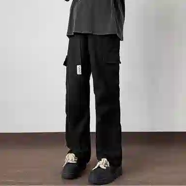 拓菲 机能伞兵工装裤子夏季阔腿裤直筒拖地休闲长裤 男女同款