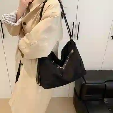 度森袋鼠 时尚复古高级感大容量托特包上班通勤 鹿皮绒 单肩包 常规 女款 多色