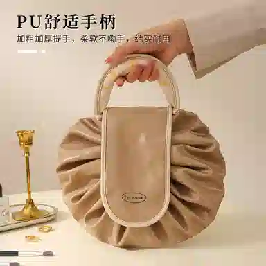 吉圣瑞 懒人化妆包高级感旅行洗漱用品收纳袋大容量抽绳化妆品防水洗漱包