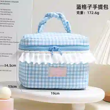 吉圣瑞可爱少女心化妆包 旅行便携大容量化妆品收纳包外出手提分区洗漱包学生宿舍家用包