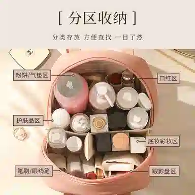 吉圣瑞化妆包高端便携式洗漱袋大容量手提护肤品收纳旅行女士化妆包 收纳便携防水
