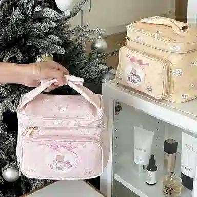 吉圣瑞时尚潮流甜美简约百搭高级感可爱小清新女士化妆包包化妆包 收纳便携