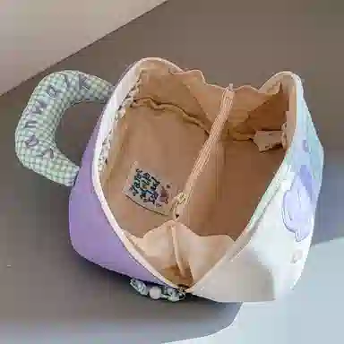 吉圣瑞 小众设计卡通少女出游随身化妆包便携分层可爱洗漱包化妆包 收纳便携
