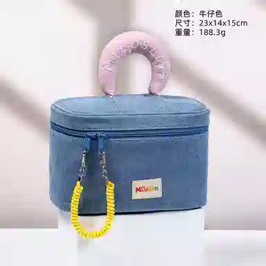 吉圣瑞时尚电线化妆包 大容量可爱撞色手提防水洗漱包女化妆品护肤品收纳包学生宿舍包