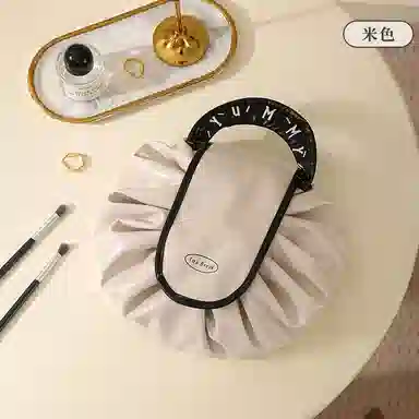 吉圣瑞 懒人化妆包高级感旅行洗漱用品收纳袋大容量抽绳化妆品防水洗漱包
