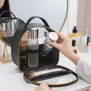 艾情草之恋 便携防水简约手提化妆包 收纳洗漱
