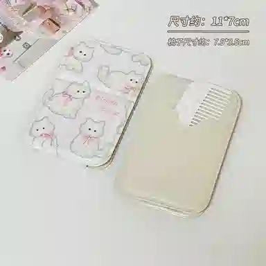 艾情草之恋 可爱便携旅游可折叠手持镜子 迷你随身