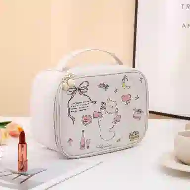 艾情草之恋 萌系洗漱收纳包手提分区化妆包 可爱女孩 出差旅行便携大容量