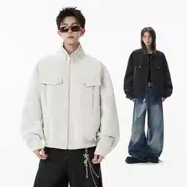 Zirunge Vintage Tie-Dye Leather Jacket Cleanfit Set