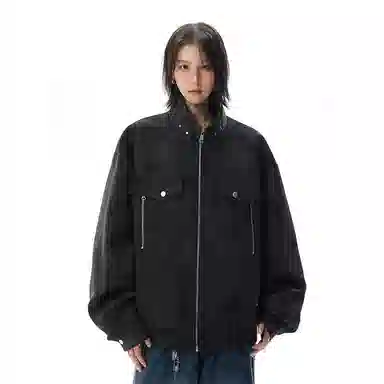 Zirunge Vintage Tie-Dye Leather Jacket Cleanfit Set