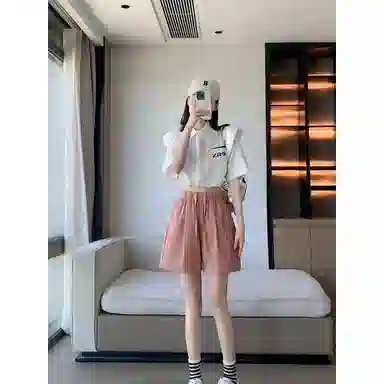梓润格 美式复古宽松简约时尚潮流设计感户外小众百搭高级感大码短袖休闲韩版青春校园风学生通勤无性别主义野营一穿即走衬衫 男女同款