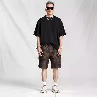 实年服工 轻薄户外多口袋五分裤宽松休闲工装短裤 男款