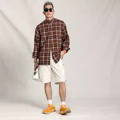 实年服工 轻薄户外多口袋五分裤宽松休闲工装短裤 男款