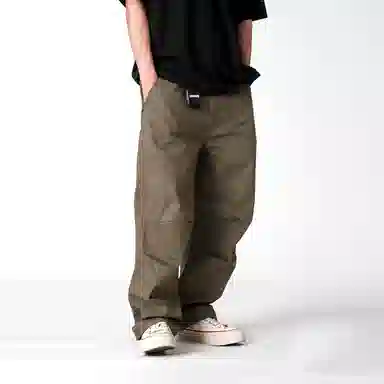 实年服工 宽松版型简约设计舒适面料时尚百搭工装裤 男款