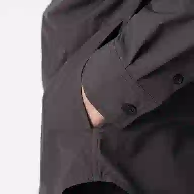 实年服工 秋冬简约抗皱通勤宽松休闲大口袋外套长袖衬衫 男款