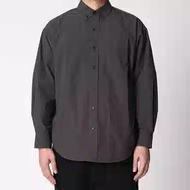 实年服工 秋冬简约抗皱通勤宽松休闲大口袋外套长袖衬衫 男款