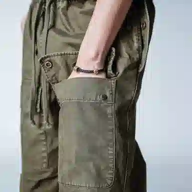 实年服工 重磅水洗质感直筒休闲长裤男装 男款