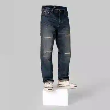 实年服工 时尚舒适百搭简约长裤牛仔裤 男款 深蓝