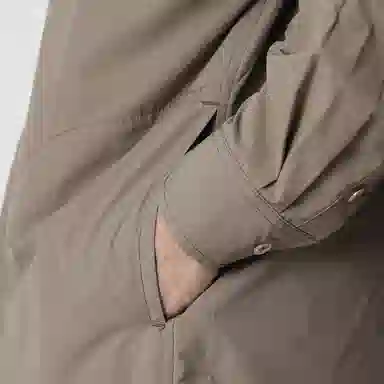 实年服工 秋冬简约抗皱通勤宽松休闲大口袋外套长袖衬衫 男款