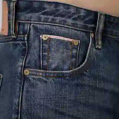 实年服工 时尚舒适百搭简约长裤牛仔裤 男款 深蓝