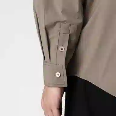 实年服工 秋冬简约抗皱通勤宽松休闲大口袋外套长袖衬衫 男款