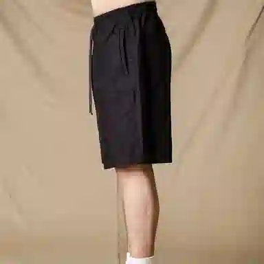 实年服工 夏季质感重磅麻棉宽松五分裤休闲短裤 男款