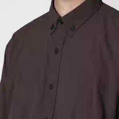 实年服工 秋冬简约抗皱通勤宽松休闲大口袋外套长袖衬衫 男款