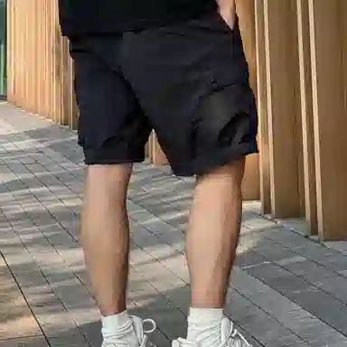 实年服工 户外休闲宽松五分运动工装短裤 男款