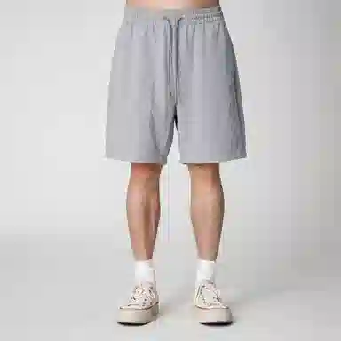 实年服工 质感简约宽松运动时尚舒适五分休闲短裤 男款