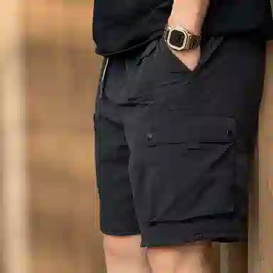 实年服工 户外休闲宽松五分运动工装短裤 男款