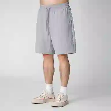 实年服工 质感简约宽松运动时尚舒适五分休闲短裤 男款