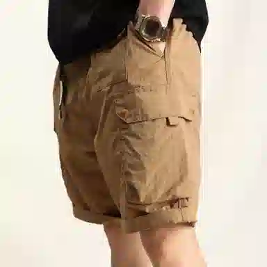 实年服工 户外休闲宽松五分运动工装短裤 男款