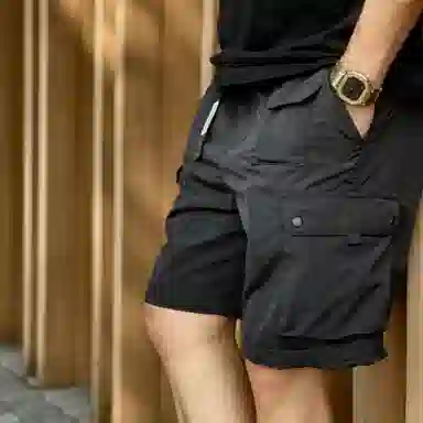 实年服工 户外休闲宽松五分运动工装短裤 男款