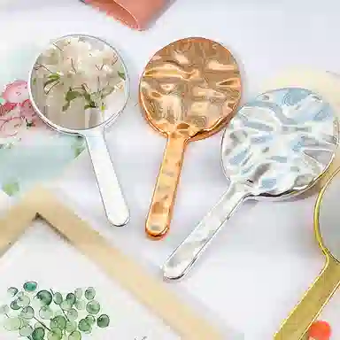 未来枫情 电镀塑料手柄化妆镜